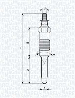 MAGNETI MARELLI 061830166304 -  Свеча накаливания